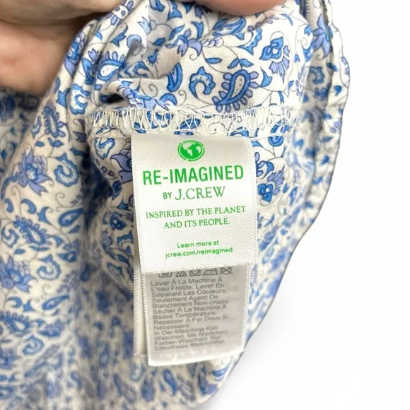 J. Crew Blue and White Floral Blouse - Picture 4 of 5